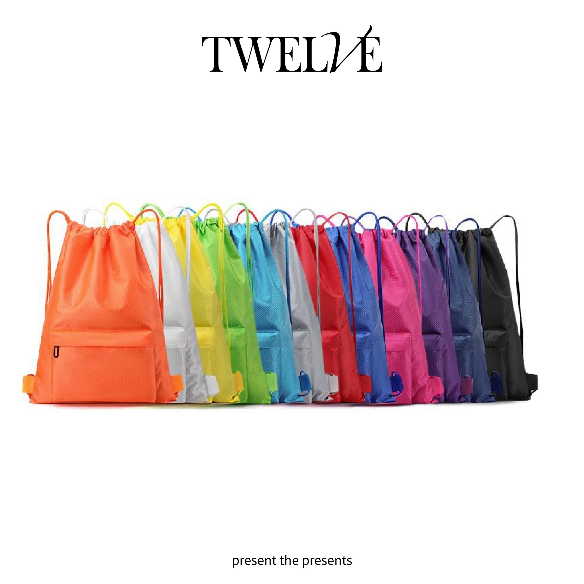 多色系抽繩束口背袋